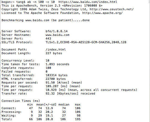 教你如何做ab性能测试，Apache下分析ab性能测试结果