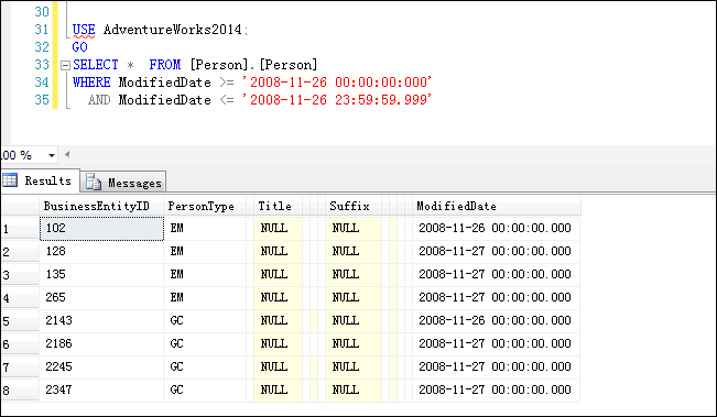 SQL开发知识：SQL Server中查询结果超出了查询时间范围如何解决