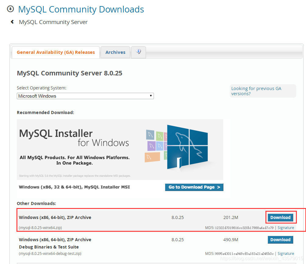 数据库安装：windows 64位下mysql8.0.25安装配置教程