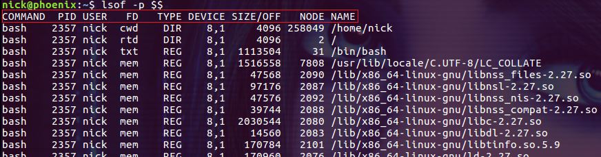 Linux lsof命令使用详解