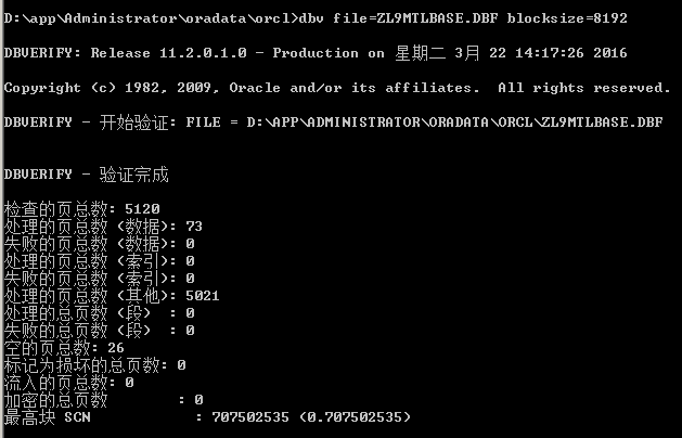 检测oracle数据库坏块的方法