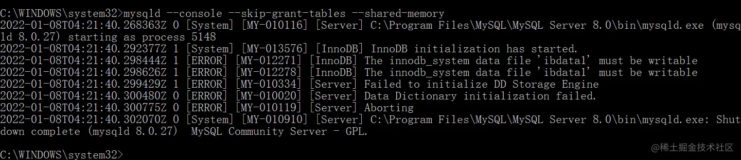MySQL 账号密码错误终极解决方法