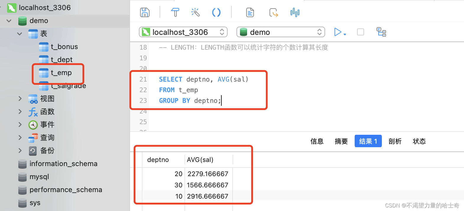 MySQL学习之分组查询的用法详解