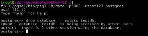 pgsql 如何删除仍有活动链接的数据库