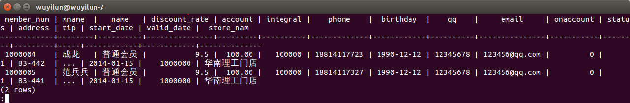 PostgreSQL中调用存储过程并返回数据集实例