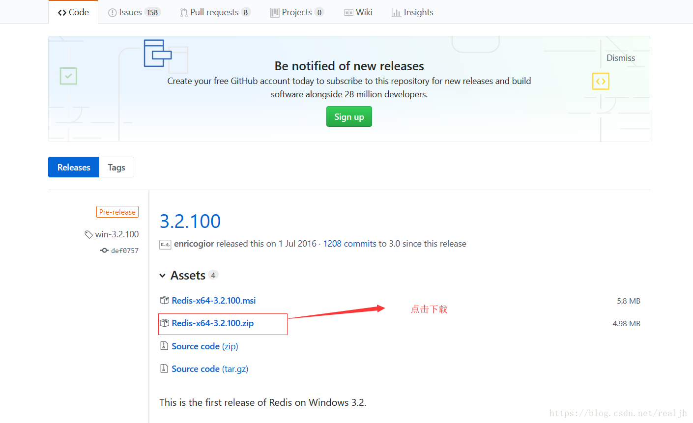 Windows安装Redis并添加本地自启动服务的实例详解